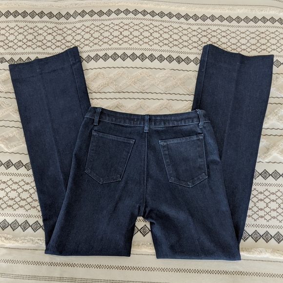 J Brand Wide Leg Midrise Dark Wash Jeans - Size 28 - Picture 2 of 6